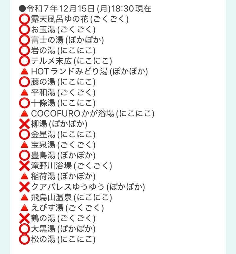 おまきさんの平和湯 人工温泉のサ活写真