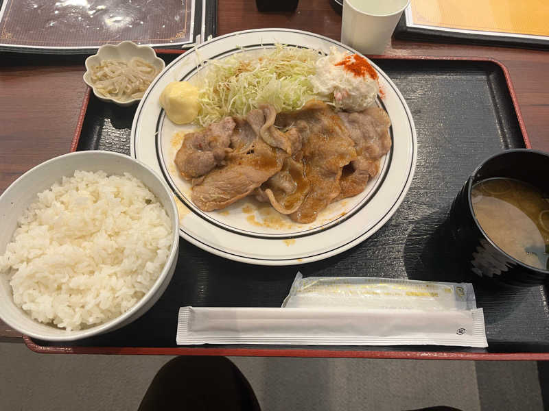 生姜焼き定食 : バーデンガーデン(旧:ザ ベッドアンドスパ 所沢)(所沢 生姜焼き定食 : バーデンガーデン(旧:ザ ベッドアンドスパ 所沢)(所沢