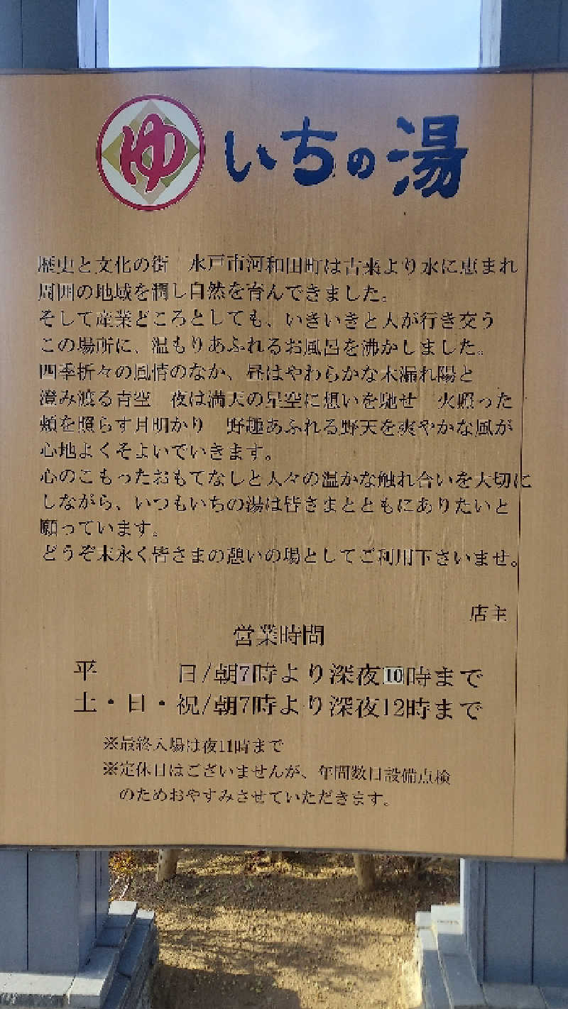 寺門克裕さんのいちの湯 水戸店のサ活写真