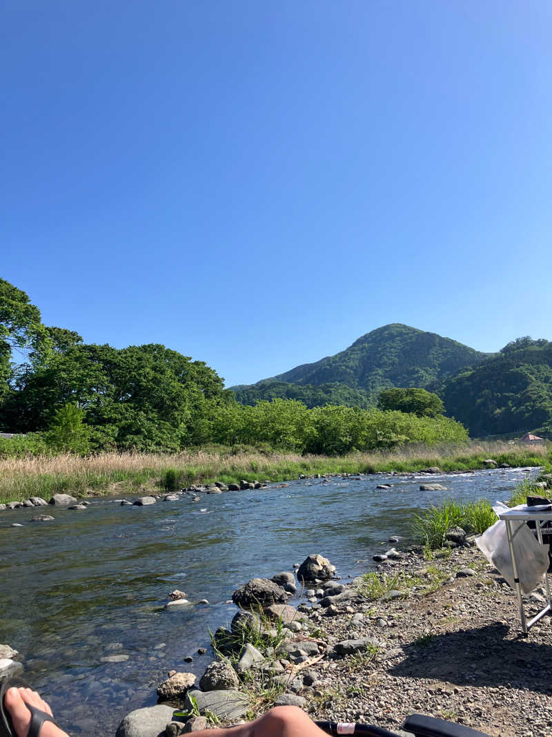 中古のサウナハットさんの中津川河川敷(八菅橋下)のサ活写真