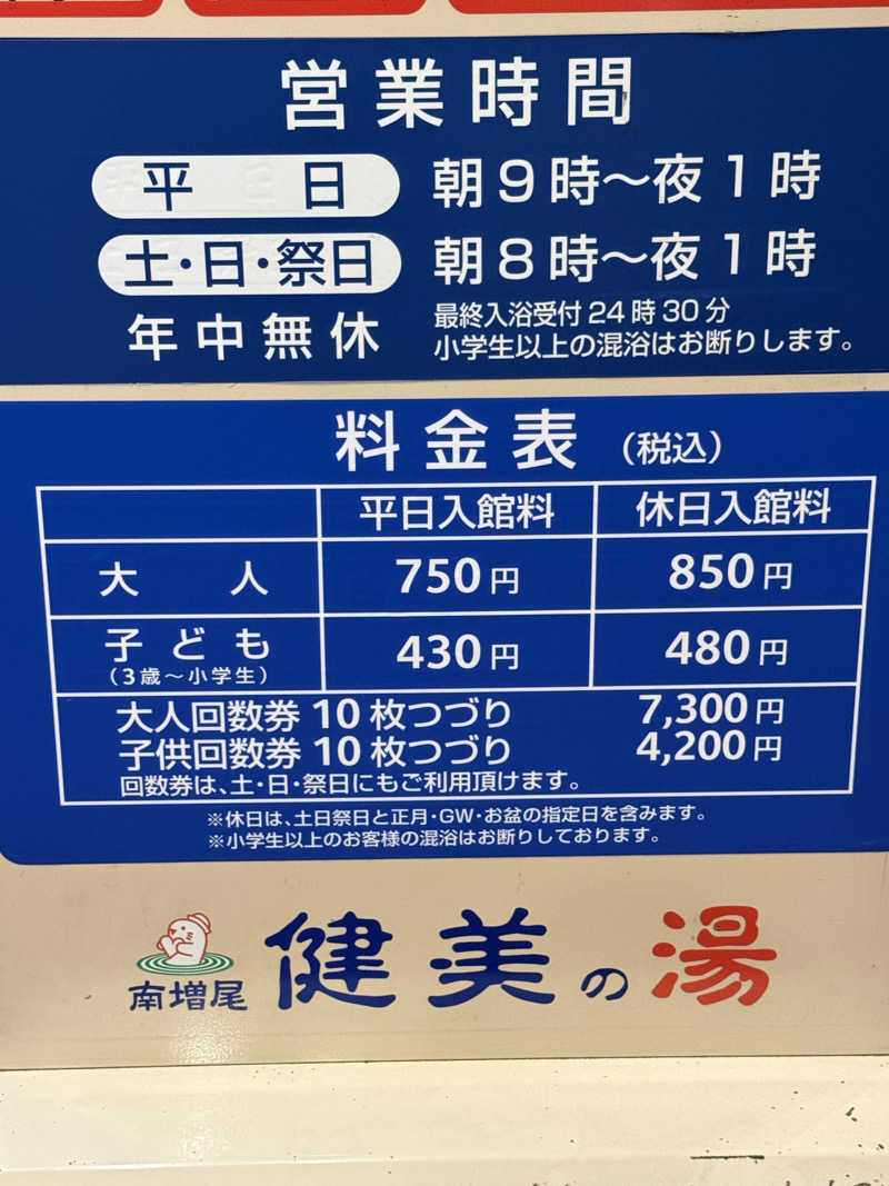 無邪気豊さんの南増尾 健美の湯のサ活写真