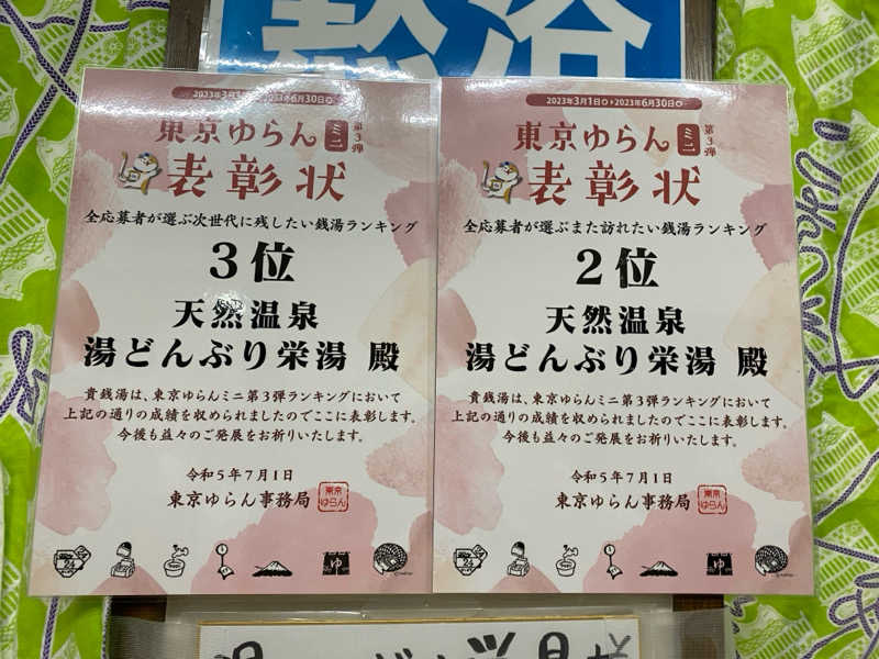 青のすみかさんの天然温泉 湯どんぶり栄湯のサ活写真