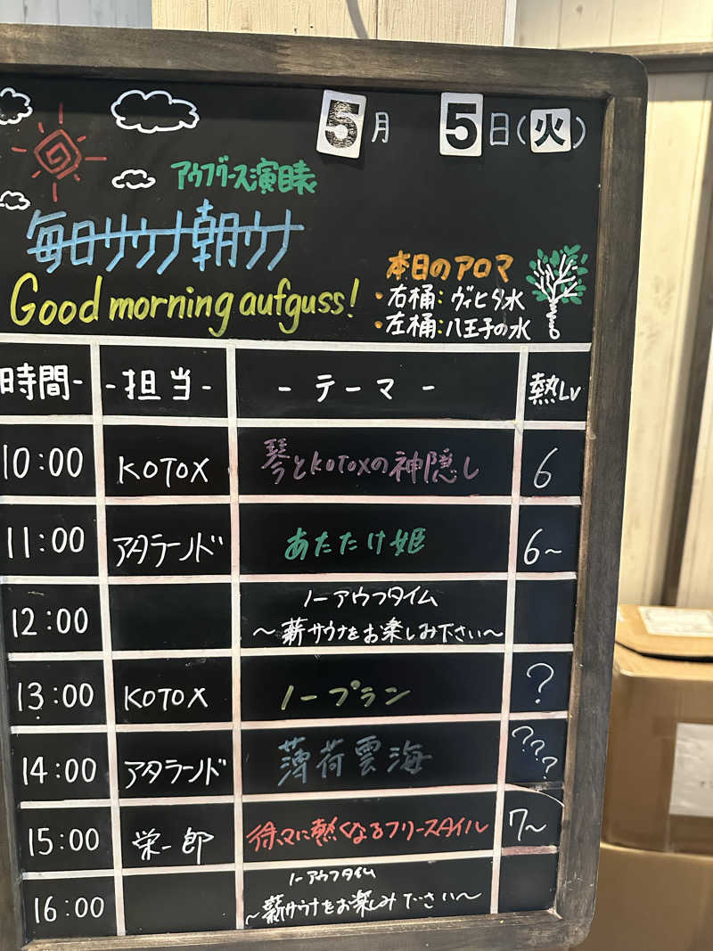 masaさんの毎日サウナ 八王子店のサ活写真