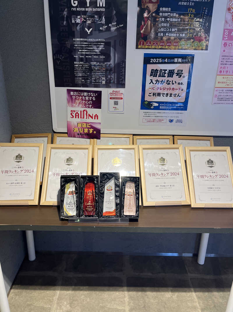 梟佐(Syuusuke)さんの山梨泊まれる温泉 より道の湯のサ活写真