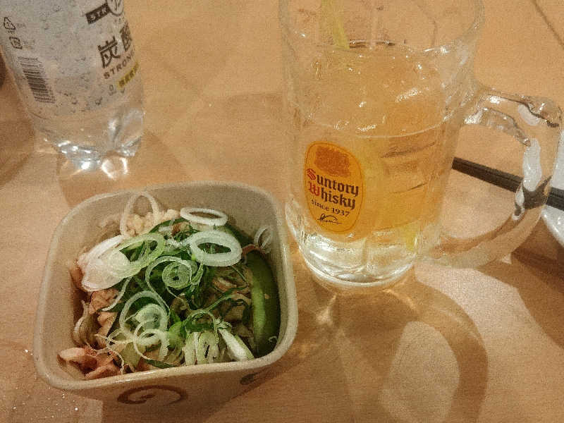 サウナ道さんボトルでハイボール