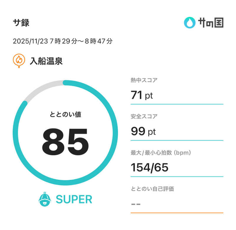 つっつんさんの入船温泉のサ活写真