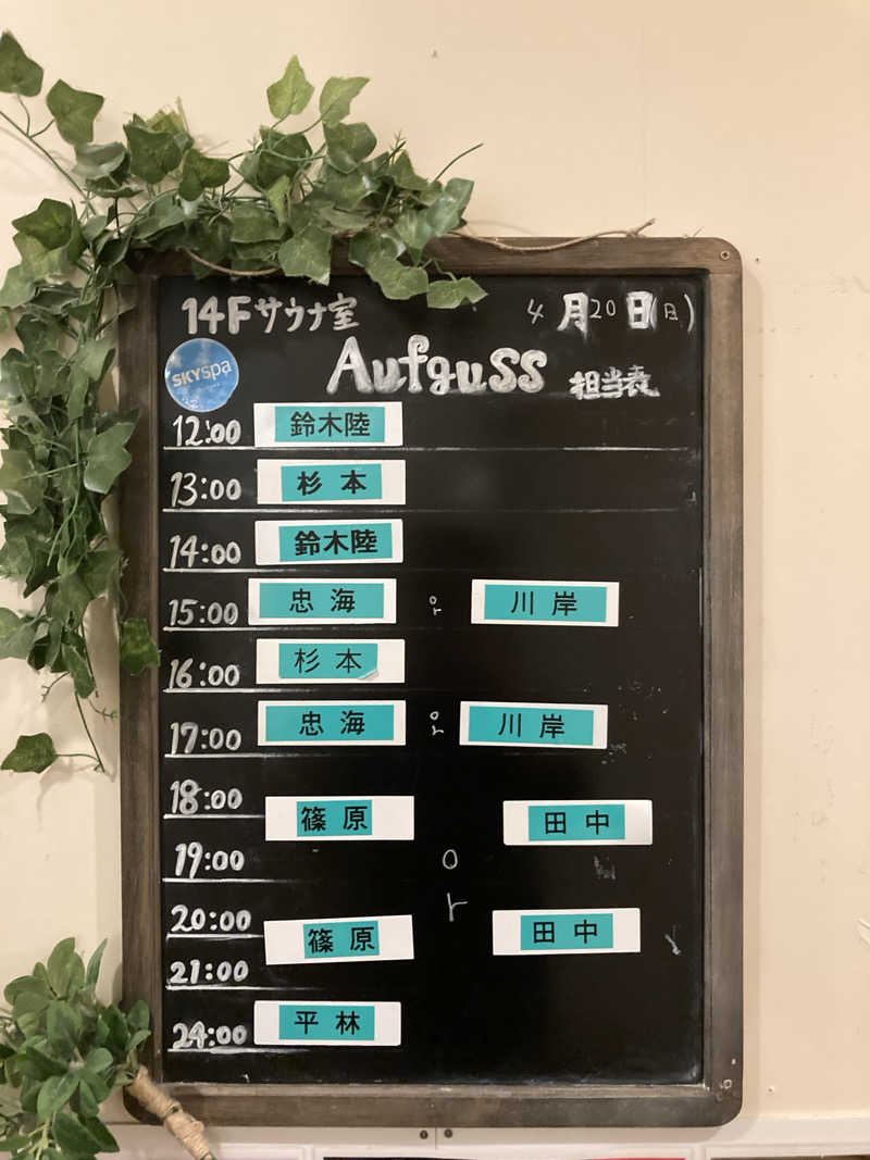 月2つさんのスカイスパYOKOHAMAのサ活写真