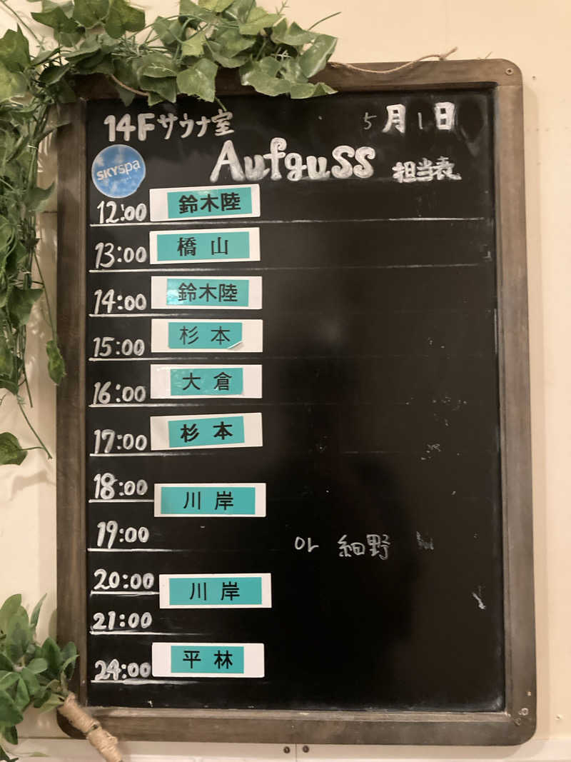 月2つさんのスカイスパYOKOHAMAのサ活写真