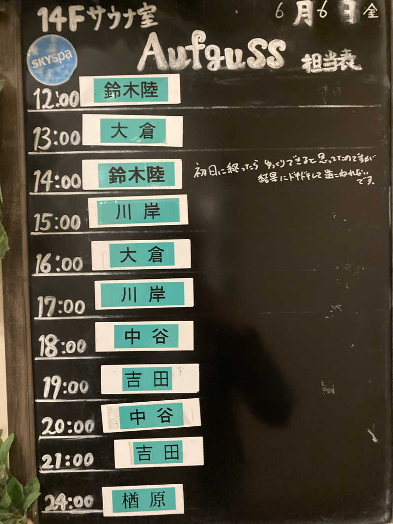 月2つさんのスカイスパYOKOHAMAのサ活写真