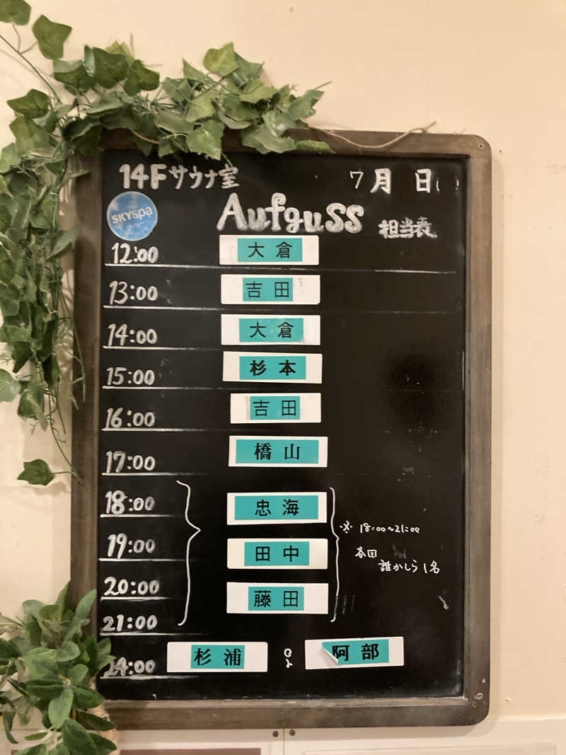 月2つさんのスカイスパYOKOHAMAのサ活写真