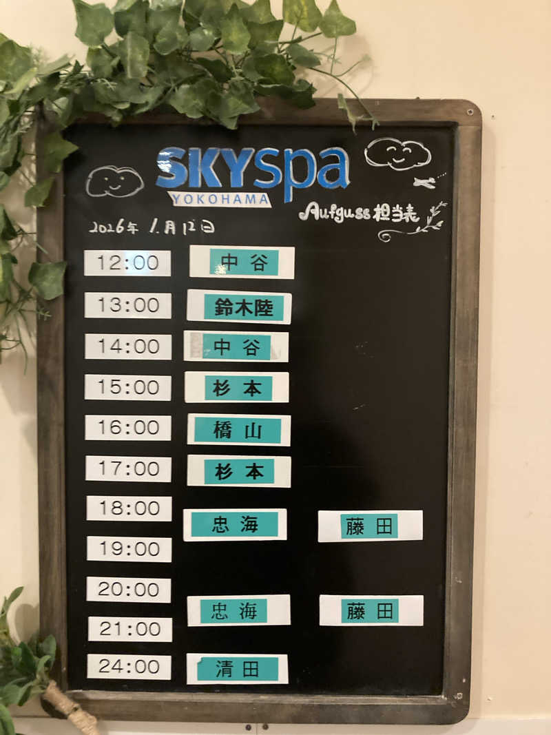 月2つさんのスカイスパYOKOHAMAのサ活写真