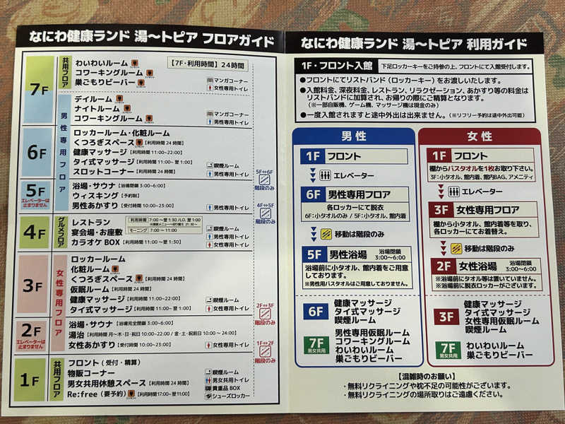 かざあな寒河江さんのなにわ健康ランド 湯〜トピアのサ活写真