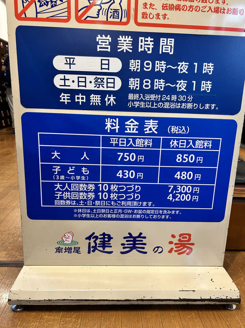 かざあな寒河江さんの南増尾健美の湯のサ活写真