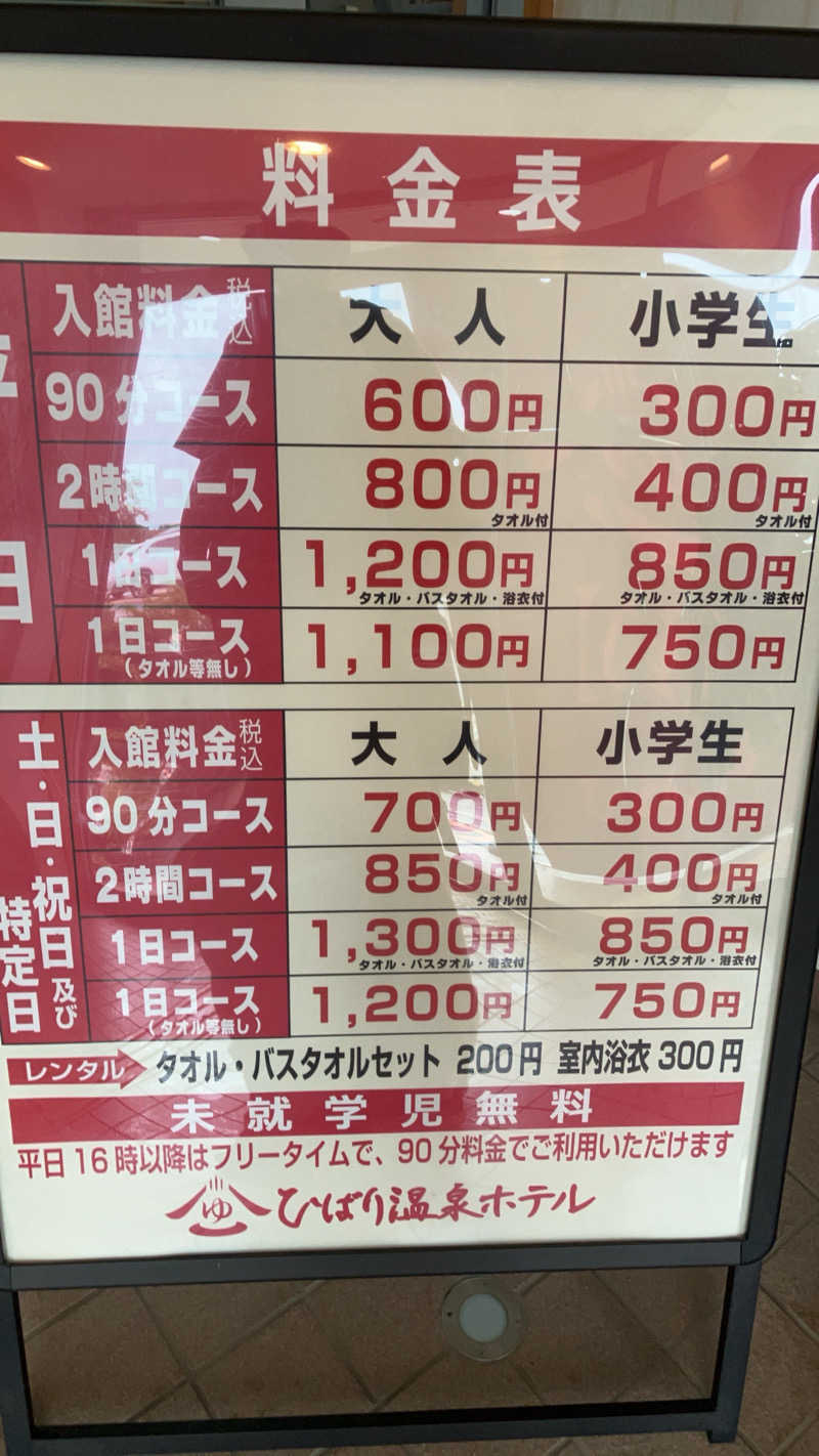 ニッポンの前田さんのひばり温泉のサ活写真