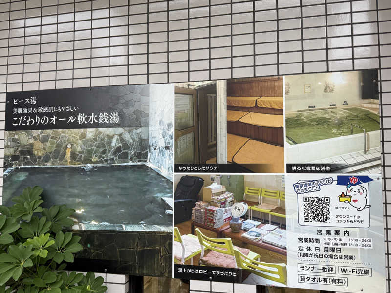 唐揚げの錬金術師さんのピース湯のサ活写真