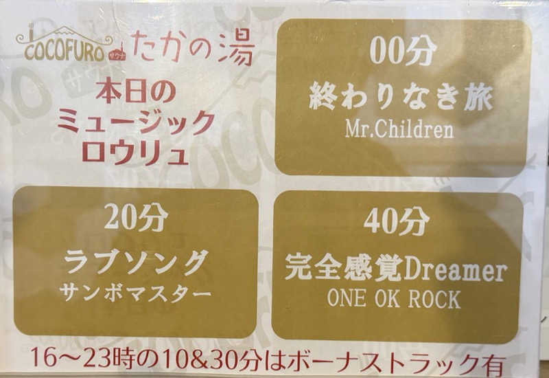 SeiさんさんのCOCOFURO たかの湯のサ活写真