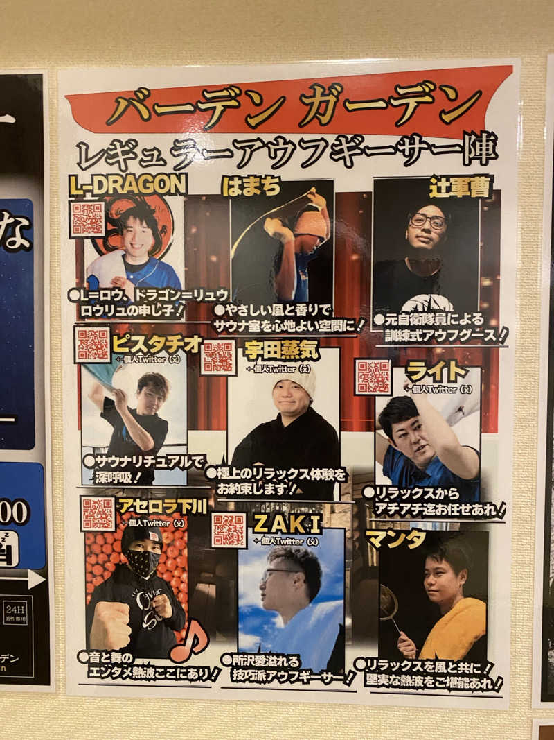 にわかサウナ〜PINE🥳(まっちゃん)さんのバーデンガーデン(旧:ザ ベッドアンドスパ 所沢)のサ活写真