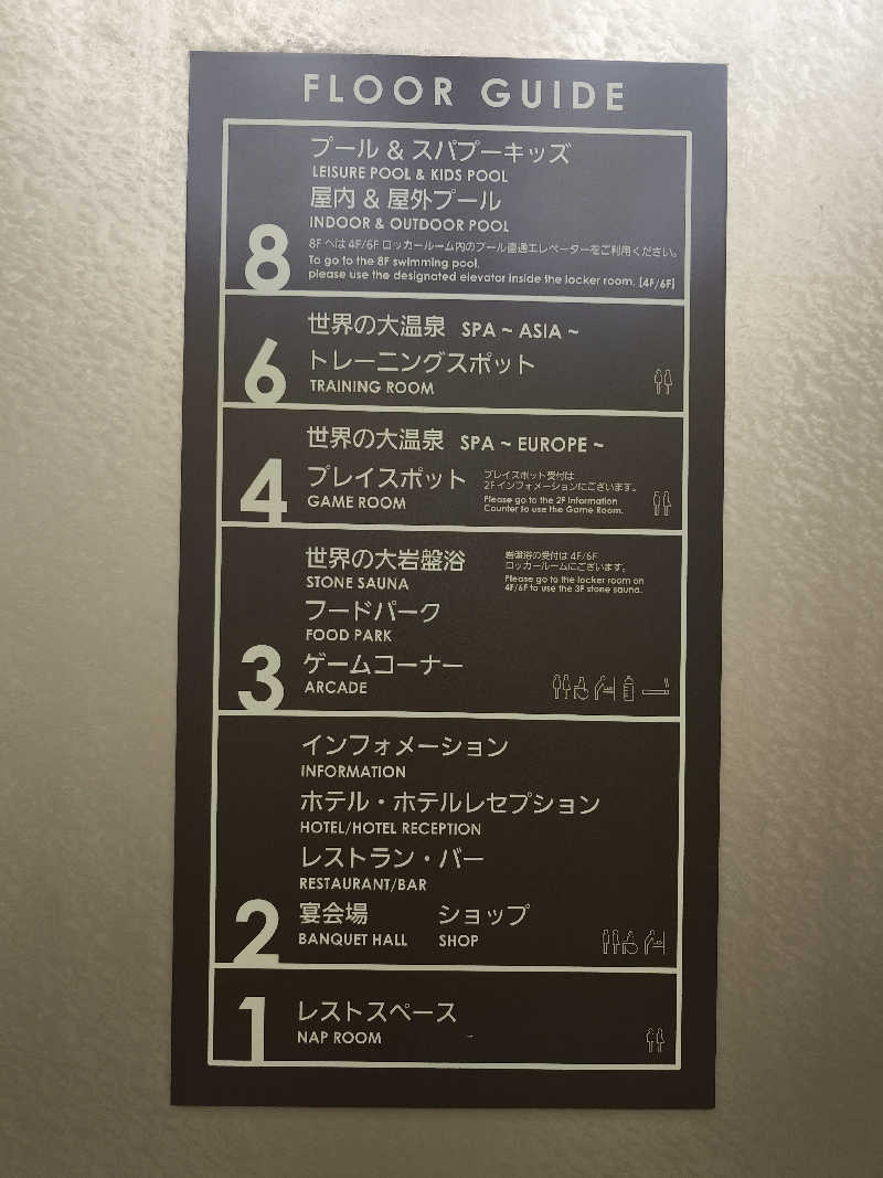 ほっしー（호시노 시게루）さんのSPAWORLD HOTEL&RESORTのサ活写真