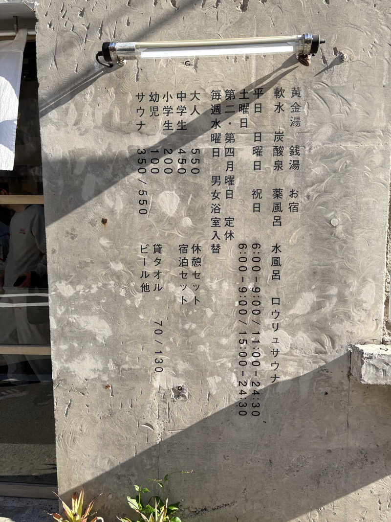 椿さんの黄金湯のサ活写真