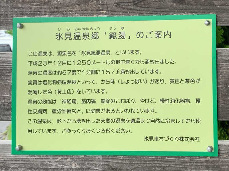 サいこーさんの氷見温泉郷 総湯のサ活写真