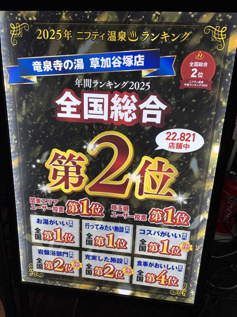 e-tanさんの竜泉寺の湯 草加谷塚店のサ活写真