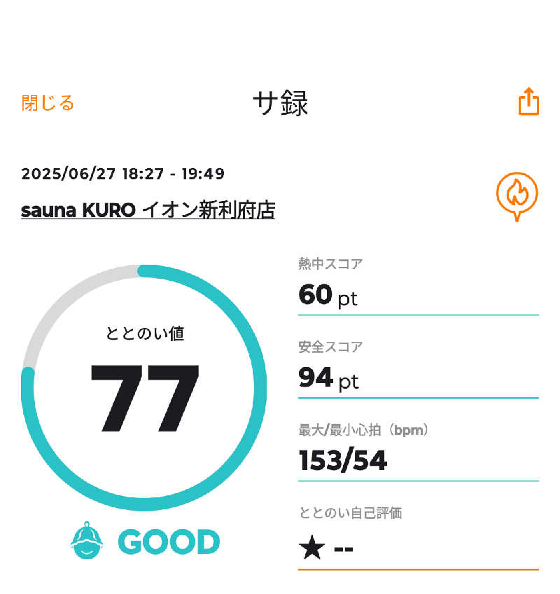 麺たさんのsauna KUROのサ活写真