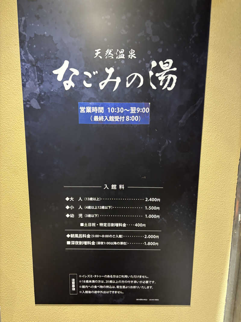 こめっとさんの東京荻窪天然温泉 なごみの湯のサ活写真