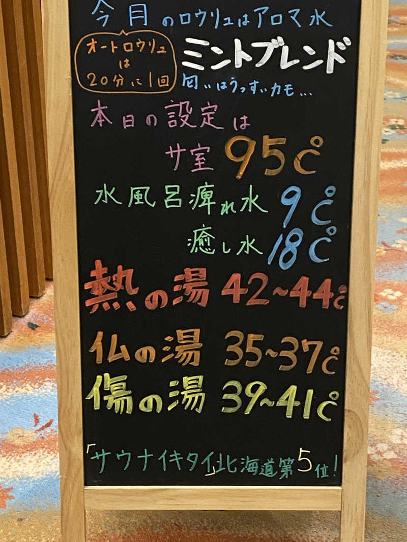 うにパンさんの定山渓 鹿の湯のサ活写真