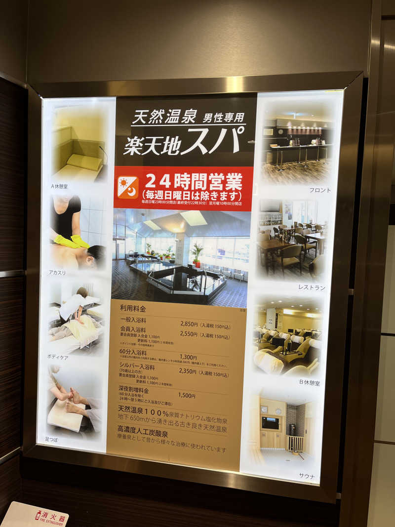 おいなりさん@蒸し揚げさんの天然温泉 楽天地スパのサ活写真