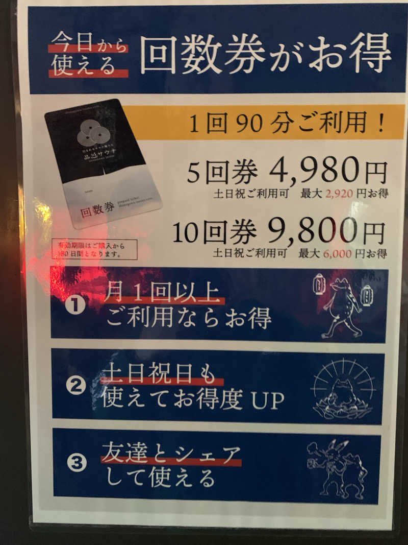 yatto707さんの泊まれるサウナ屋さん 品川サウナのサ活写真