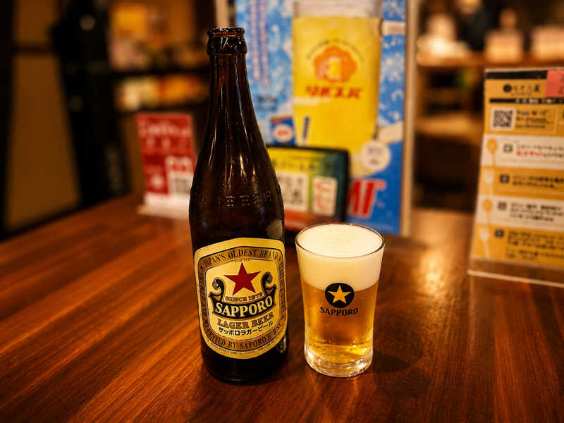 瓶ビール(赤星)