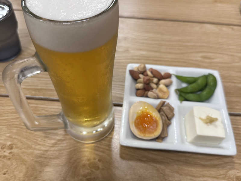 生ビール　湯上がりセット