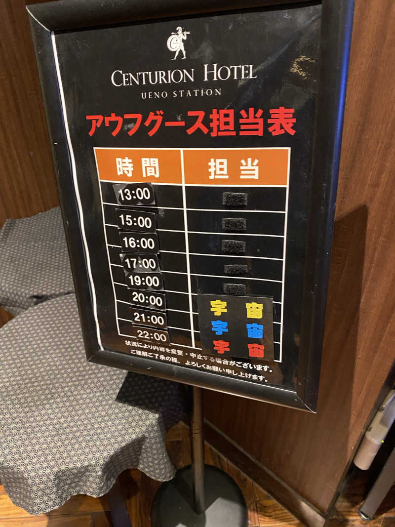 サウナ道さんのサウナリゾートオリエンタル上野 (センチュリオンホテル&スパ上野駅前)のサ活写真