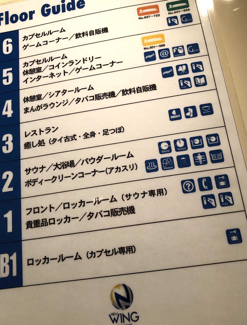 ナナメさんのスパ&カプセル ニューウイングのサ活写真