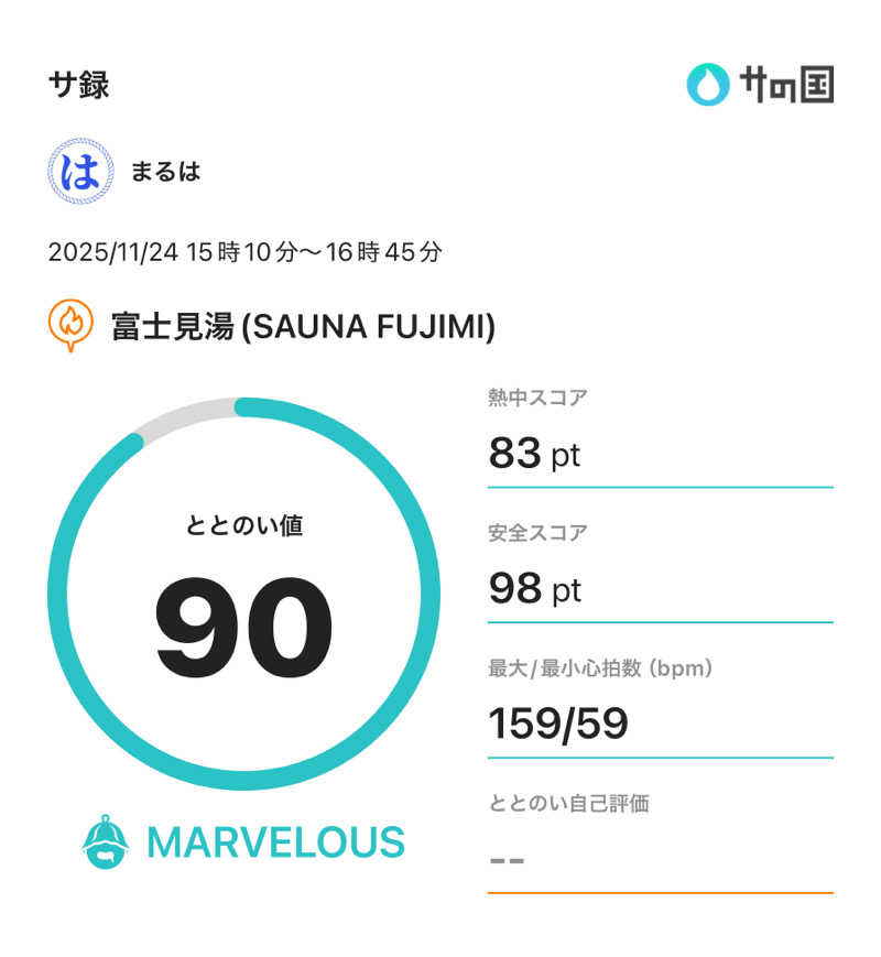 まるはさんの富士見湯のサ活写真