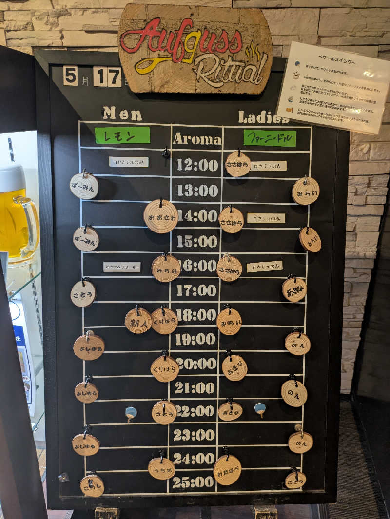 ものくろ☆レインボウさんのサウナと天然温泉 湯らっくすのサ活写真