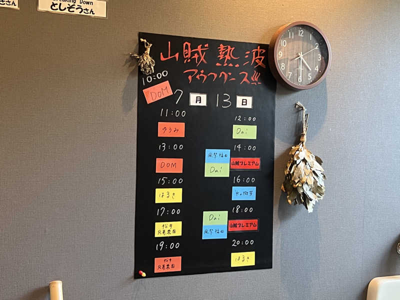 なかむ〜さんの山賊サウナのサ活写真