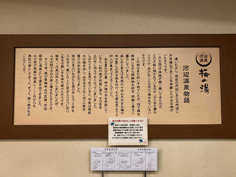 つむぐさんの河辺温泉 梅の湯のサ活写真