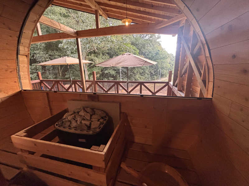 槇橋昭次さんの山の中のバレルサウナ｢Tramonto｣のサ活写真