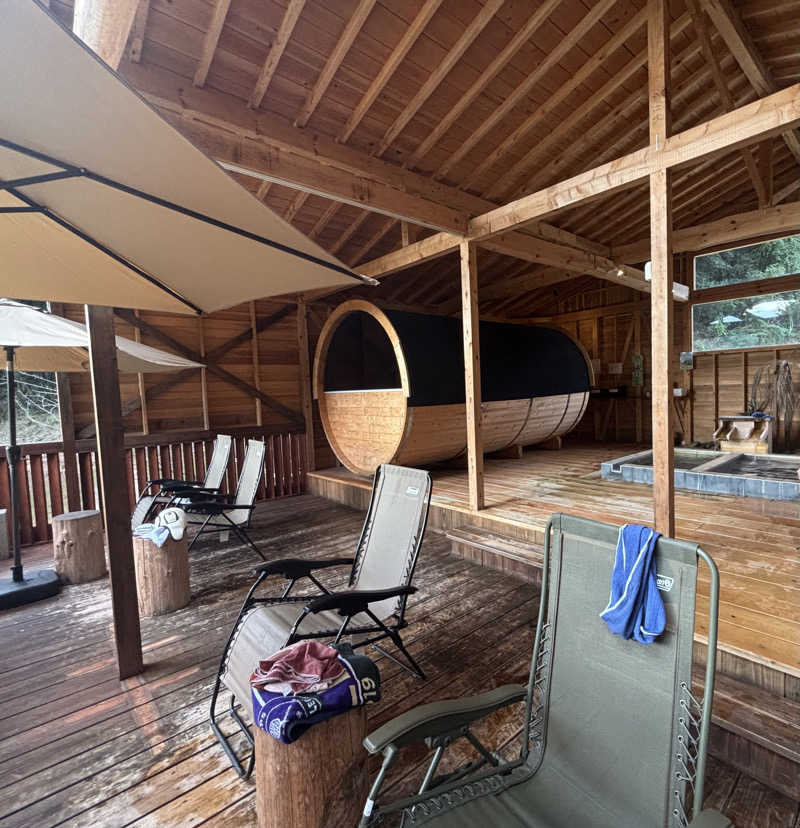 槇橋昭次さんの山の中のバレルサウナ｢Tramonto｣のサ活写真