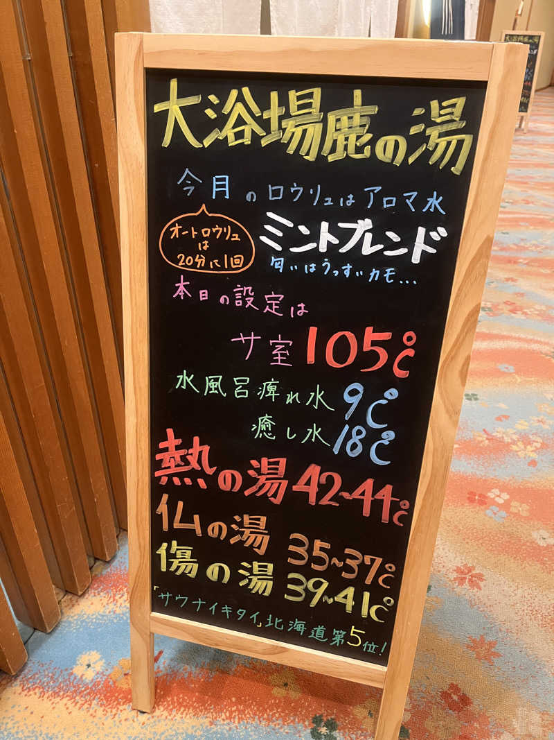 りのさんの定山渓 鹿の湯のサ活写真