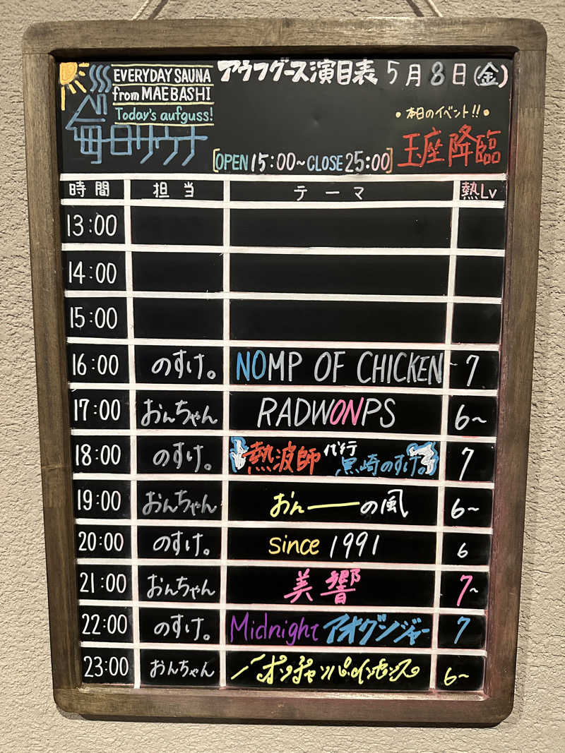 ぴさんの毎日サウナ 前橋本店のサ活写真
