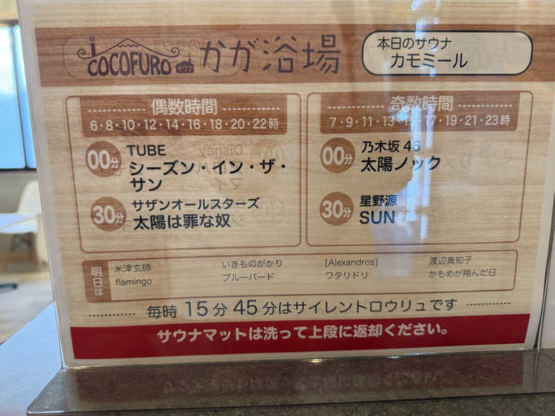 ひでさんのCOCOFURO かが浴場のサ活写真