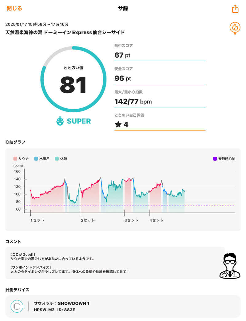 Uさんの海神の湯 ドーミーインExpress仙台シーサイドのサ活写真