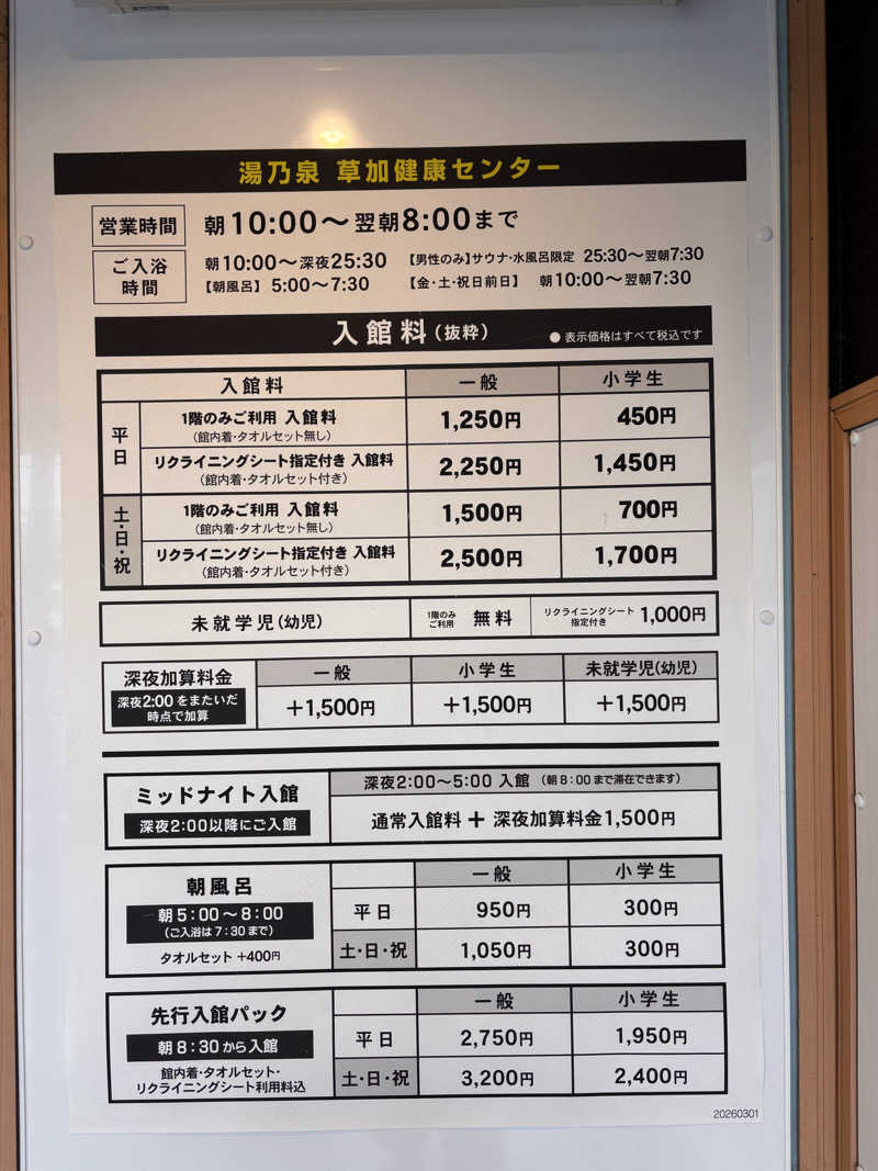 stockton🐿️🪽さんの湯乃泉 草加健康センターのサ活写真