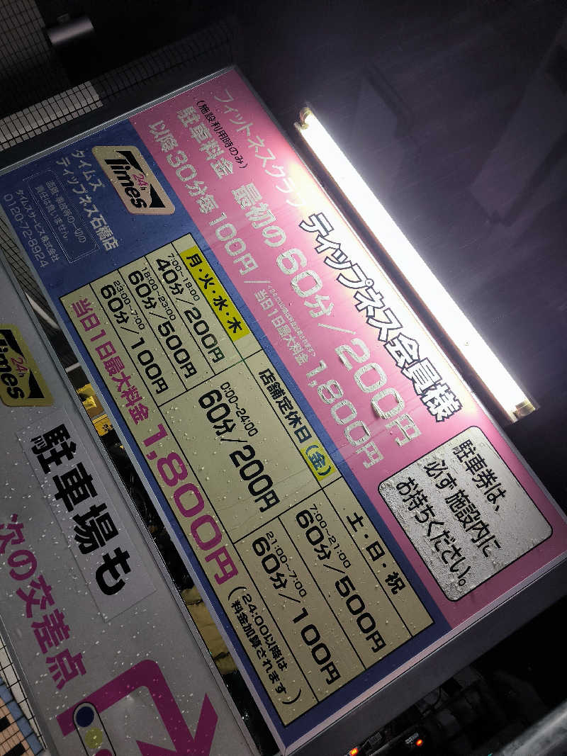 ドケチさんのフィットネスクラブ ティップネス 石橋24hoursのサ活写真