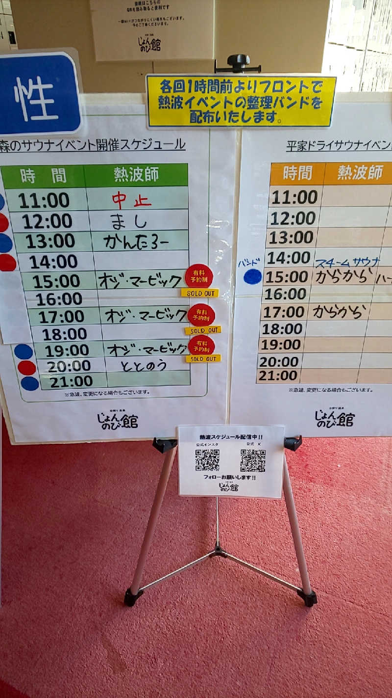 ヌマッチさんのサウナと天然温泉 じょんのび館のサ活写真