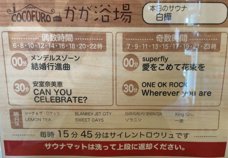 みわりんさんのCOCOFURO かが浴場のサ活写真