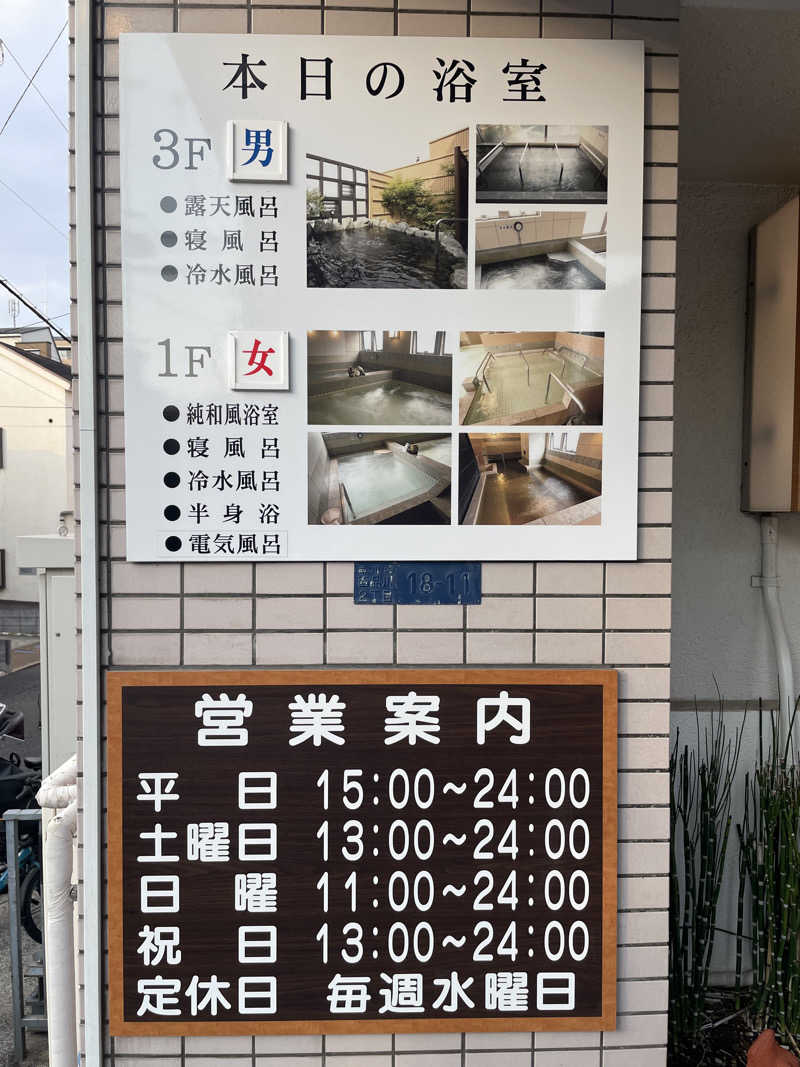 空手サウナさんの西品川温泉 宮城湯のサ活写真