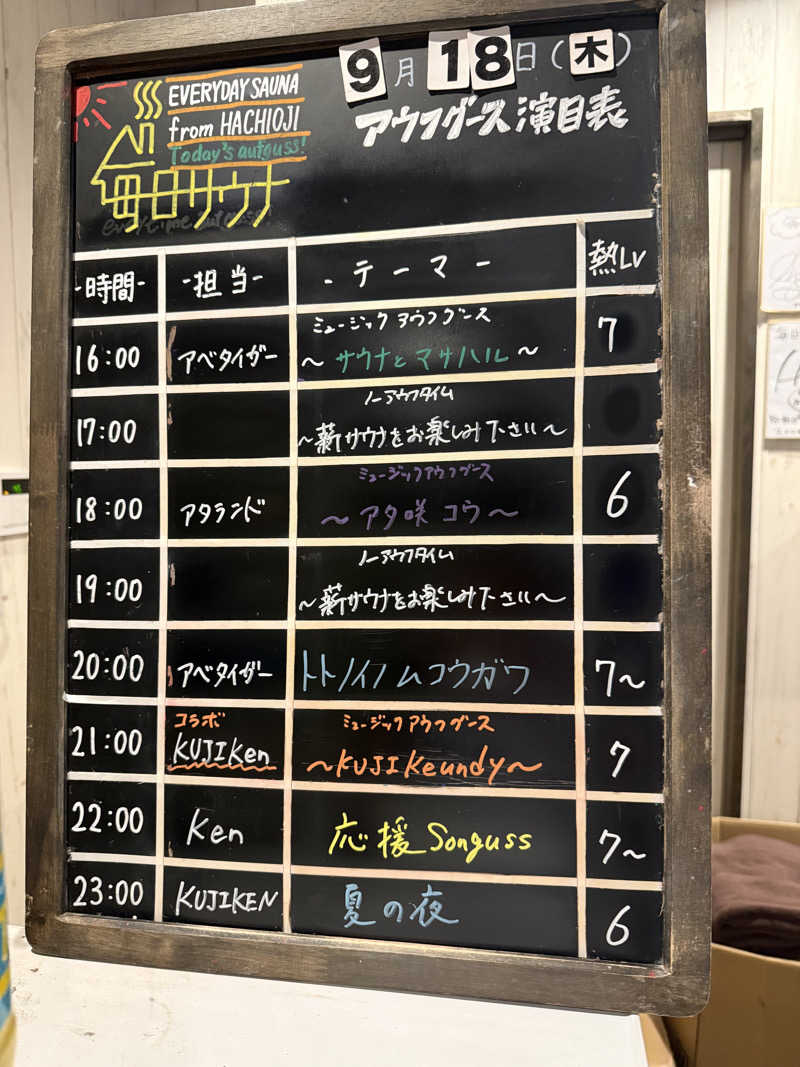 たかちゃん🐈‍⬛さんの毎日サウナ 八王子店のサ活写真